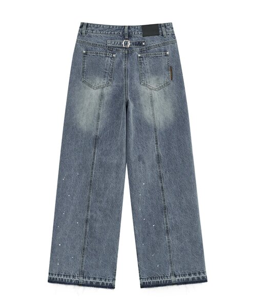 CIAOPANIC(チャオパニック)の「【DEFGARMENTS/デフガーメンツ】WASHED BUCKLE DENIM PANTS(デニムパンツ・レディース・サックスブルー・LARGE/MEDIUM/SMALL)」の10枚目の写真