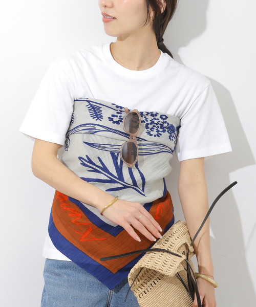 manipuri(マニプリ)の「《追加》【manipuri/マニプリ】 STOLE フローラ(ストール/ショール・レディース・オレンジ・FREE)」の1枚目の写真