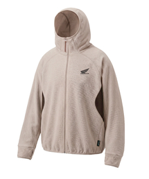 H-Tech Light Weight Waffle Hoodie Zip-Up Beige