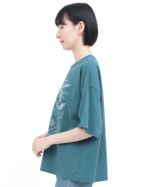 チチカカ（チチカカ）の「メヒコモチーフ刺繍Ｔシャツ（Tシャツ/カットソー・レディース・ブルーグリーン/チャコールグレー/オフホワイト・FREE）」の10枚目の写真