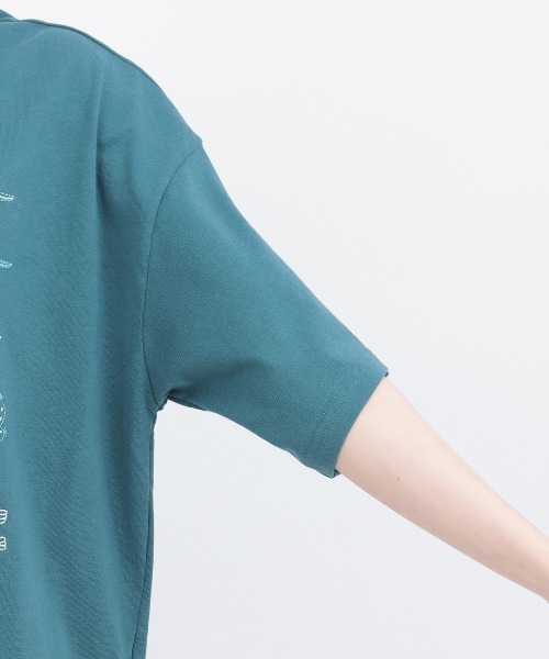 チチカカ（チチカカ）の「メヒコモチーフ刺繍Ｔシャツ（Tシャツ/カットソー・レディース・ブルーグリーン/チャコールグレー/オフホワイト・FREE）」の13枚目の写真