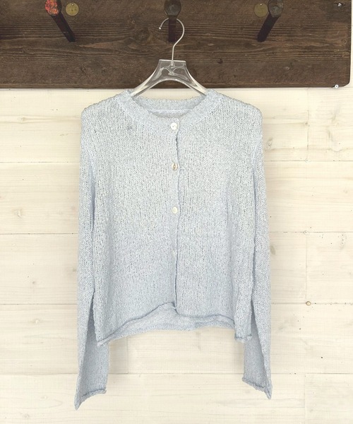 Port(ポート)の「【 New market 】 透かし編み ロングスリーブ カーディガン(カーディガン/ボレロ・レディース・ブラック/サックスブルー/ホワイト・FREE)」の3枚目の写真