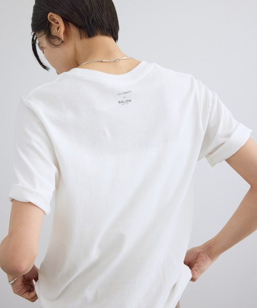 SALON adam et rope'(サロン アダム エ ロペ)の「【Lee Izumida by SALON】プリントコンパクトT(Tシャツ/カットソー・レディース・ブラック/ホワイト系その他/ホワイト・FREE)」の14枚目の写真