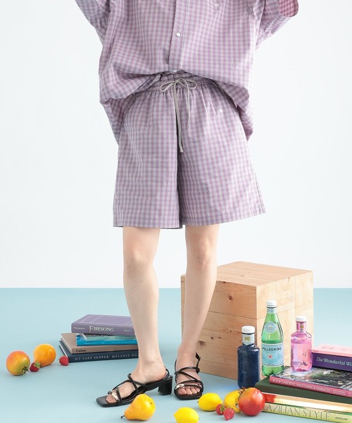 RAGEBLUE（レイジブルー）の「＜POLO BCS/ポロ・ビーシーエス＞別注/チェックイージーショートパンツ（その他パンツ・レディース・ブラック/その他23/ベージュ・FREE）」の3枚目の写真