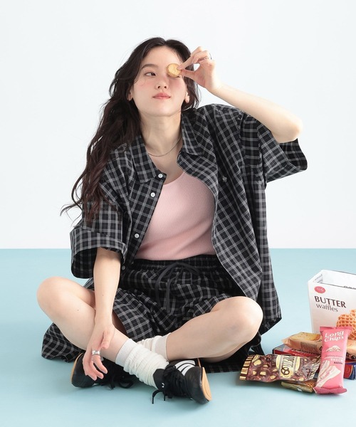 RAGEBLUE（レイジブルー）の「＜POLO BCS/ポロ・ビーシーエス＞別注/チェックイージーショートパンツ（その他パンツ・レディース・ブラック/その他23/ベージュ・FREE）」の10枚目の写真