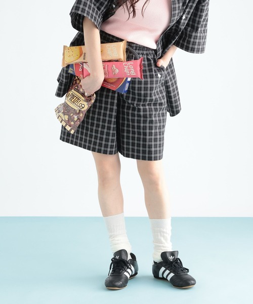 RAGEBLUE（レイジブルー）の「＜POLO BCS/ポロ・ビーシーエス＞別注/チェックイージーショートパンツ（その他パンツ・レディース・ブラック/その他23/ベージュ・FREE）」の8枚目の写真