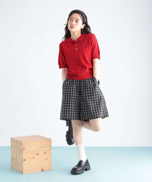 RAGEBLUE（レイジブルー）の「＜POLO BCS/ポロ・ビーシーエス＞別注/チェックイージーショートパンツ（その他パンツ・レディース・ブラック/その他23/ベージュ・FREE）」の6枚目の写真