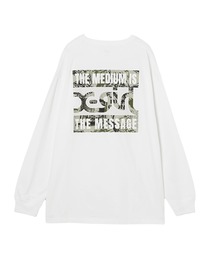 X-girl（エックスガール）の「BRUSHED COLLAGE GRAPHIC LOGO L S BIG TEE DRESS（ワンピース）」