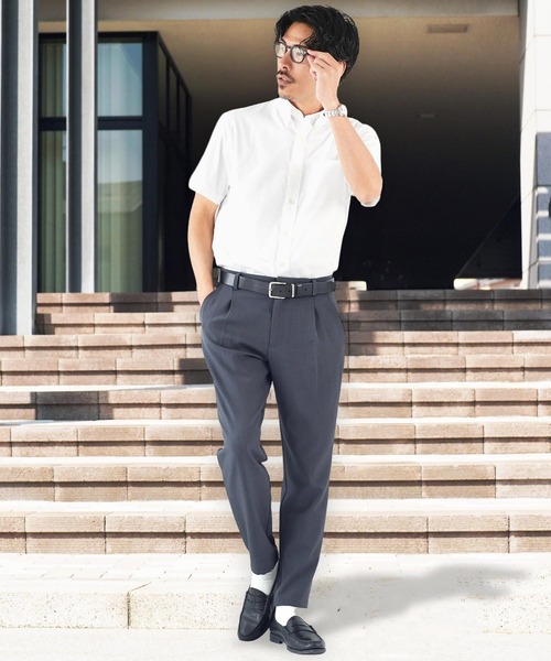 jiggys shop（ジギーズショップ）の「速乾 ブロード ボタンダウンシャツ（シャツ/ブラウス・メンズ・ブルー系その他/ネイビー/ホワイト/サックスブルー・MEDIUM/X-LARGE/LARGE）」の10枚目の写真