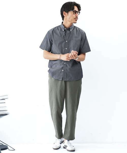 jiggys shop（ジギーズショップ）の「速乾 ブロード ボタンダウンシャツ（シャツ/ブラウス・メンズ・ブルー系その他/ネイビー/ホワイト/サックスブルー・MEDIUM/X-LARGE/LARGE）」の12枚目の写真