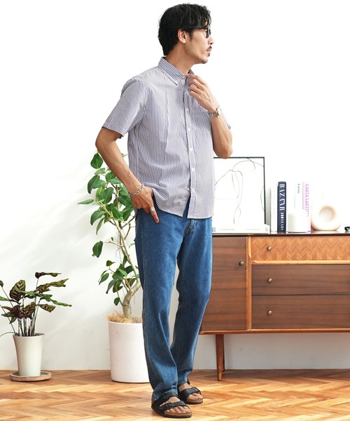 jiggys shop（ジギーズショップ）の「速乾 ブロード ボタンダウンシャツ（シャツ/ブラウス・メンズ・ブルー系その他/ネイビー/ホワイト/サックスブルー・MEDIUM/X-LARGE/LARGE）」の17枚目の写真