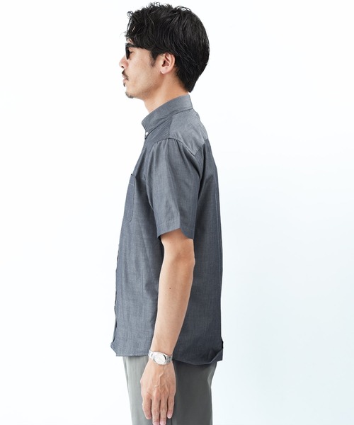 jiggys shop（ジギーズショップ）の「速乾 ブロード ボタンダウンシャツ（シャツ/ブラウス・メンズ・ブルー系その他/ネイビー/ホワイト/サックスブルー・MEDIUM/X-LARGE/LARGE）」の19枚目の写真