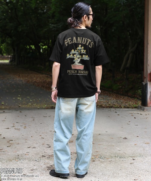 KRIFF MAYER（クリフメイヤー）の「【本体綿100％】スヌーピー 刺繍 半袖 Tシャツ (盆栽)（Tシャツ/カットソー・メンズ・ライトピンク/ブラック/ネイビー/オフホワイト・MEDIUM/X-LARGE/LARGE）」の5枚目の写真