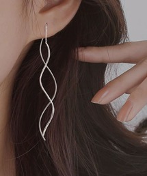 ツイストライン ロングピアス