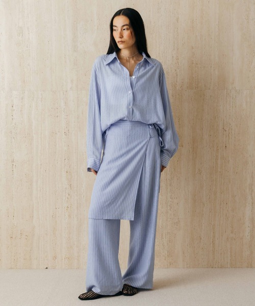 CREDONA(クレドナ)の「PAJAMA PANTS/パジャマパンツ(その他パンツ・レディース・グレー系その他/サックスブルー・0/1)」の3枚目の写真