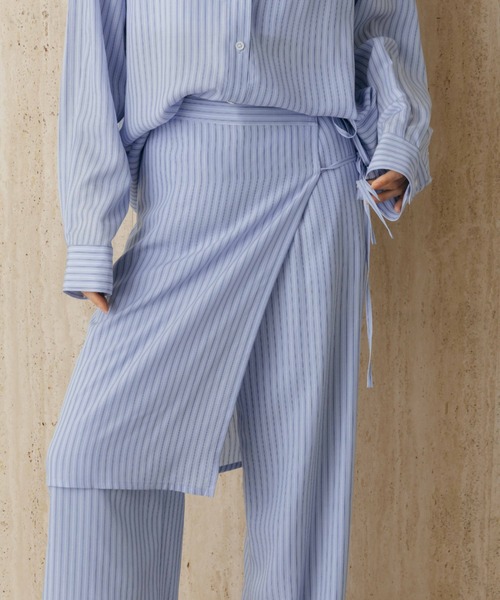 CREDONA(クレドナ)の「PAJAMA PANTS/パジャマパンツ(その他パンツ・レディース・グレー系その他/サックスブルー・0/1)」の6枚目の写真