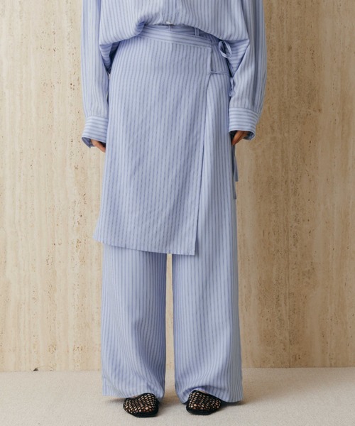 CREDONA(クレドナ)の「PAJAMA PANTS/パジャマパンツ(その他パンツ・レディース・グレー系その他/サックスブルー・0/1)」の7枚目の写真