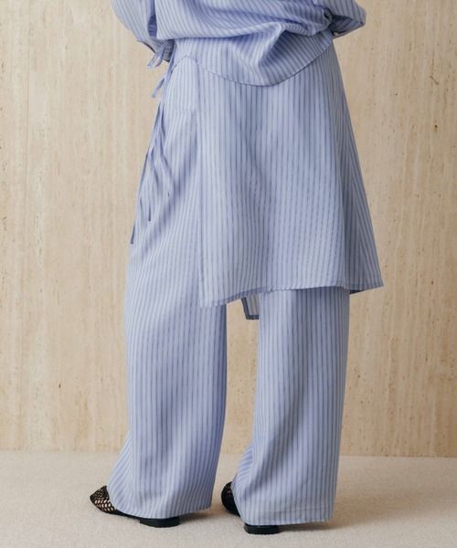 CREDONA(クレドナ)の「PAJAMA PANTS/パジャマパンツ(その他パンツ・レディース・グレー系その他/サックスブルー・0/1)」の9枚目の写真