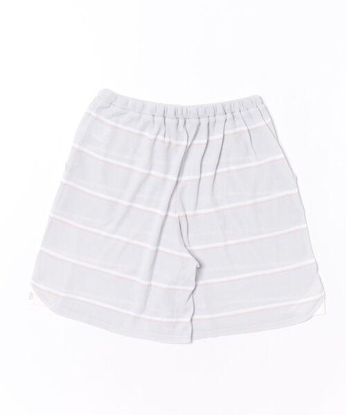 KID BLUE(キッドブルー)の「キッドブルー -26ワッフルボーダー -ショート丈ボトムス -KRDP362 -kidblue(その他パンツ・レディース・ピンク/ライトグレー・M)」の3枚目の写真