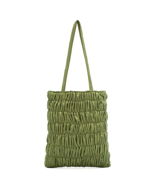 beej（ビージ）の「(beej)Gathered velour bag（トートバッグ・レディース・グリーン/ブルー・ONE SIZE）」の7枚目の写真