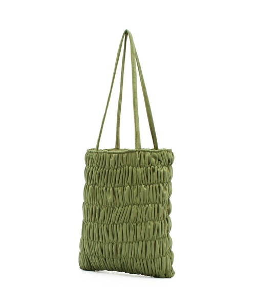 beej（ビージ）の「(beej)Gathered velour bag（トートバッグ・レディース・グリーン/ブルー・ONE SIZE）」の8枚目の写真