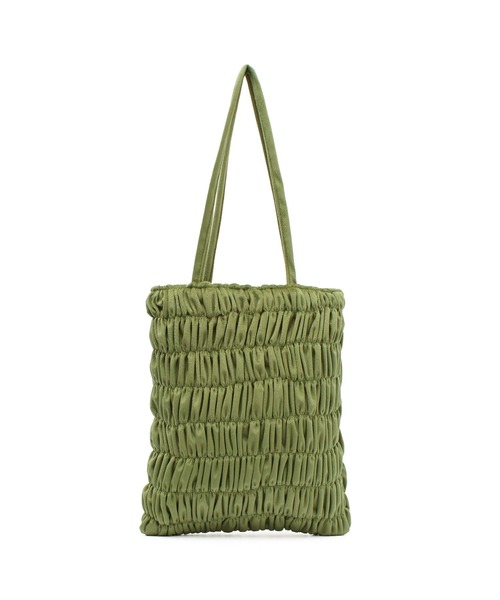 beej（ビージ）の「(beej)Gathered velour bag（トートバッグ・レディース・グリーン/ブルー・ONE SIZE）」の9枚目の写真