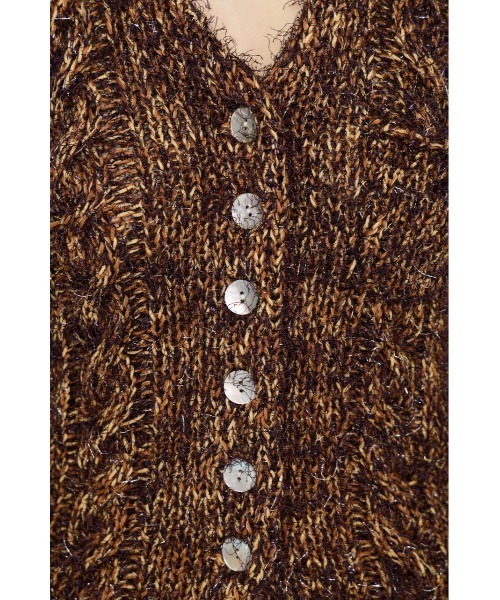 SLY（スライ）の「HALTER NECK KNIT VEST ホルターネックニットベスト 春服 夏服 サマーニット（ベスト・レディース・アイボリー/ブラック/マルチ・FREE）」の6枚目の写真