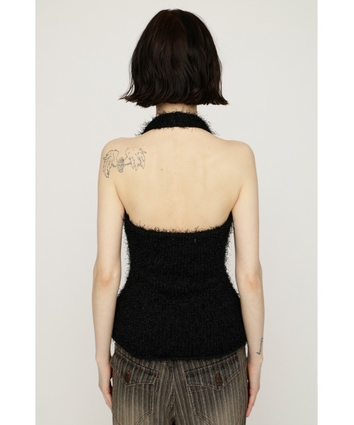 SLY（スライ）の「HALTER NECK KNIT VEST ホルターネックニットベスト 春服 夏服 サマーニット（ベスト・レディース・アイボリー/ブラック/マルチ・FREE）」の20枚目の写真