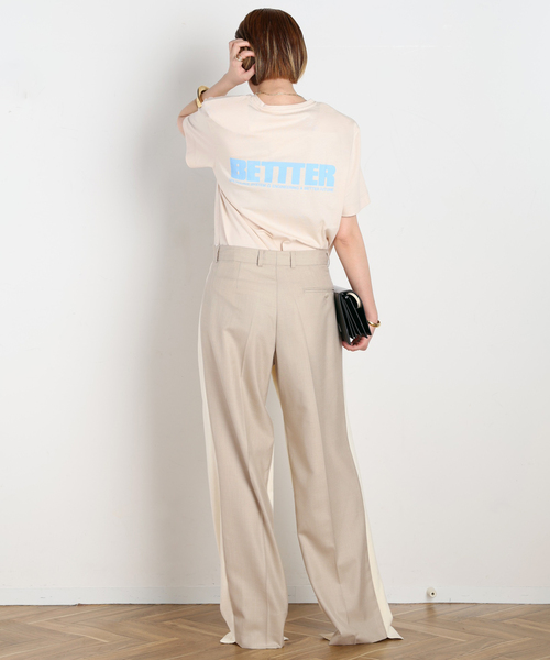 AP STUDIO(エーピーストゥディオ)の「【BETTTER/ベター】TRACK SUIT TROUSER(スウェットパンツ・レディース・ベージュ・FREE)」の3枚目の写真