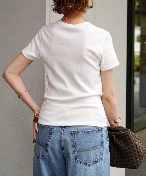 EVERYDAY I LIKE.(エヴリディアイライク)の「*Comfort Tシャツ(Tシャツ/カットソー・レディース・ネイビー/ホワイト・FREE)」の9枚目の写真