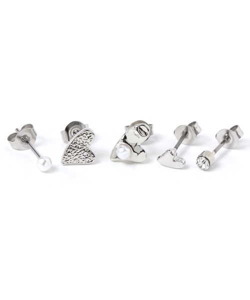 LAKOLE（ラコレ）の「ペアスキンハートピアス10点セット / 663517（ピアス（両耳用）・レディース・ピンク系その他/その他1・FREE）」の4枚目の写真