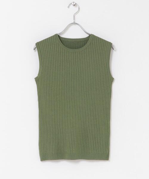 ITEMS URBANRESEARCH(アイテムズ アーバンリサーチ)の「『洗濯可』ワイドノースリーブニット(ニット/セーター・レディース・カーキ/レッド/オフホワイト/ネイビー・FREE)」の15枚目の写真