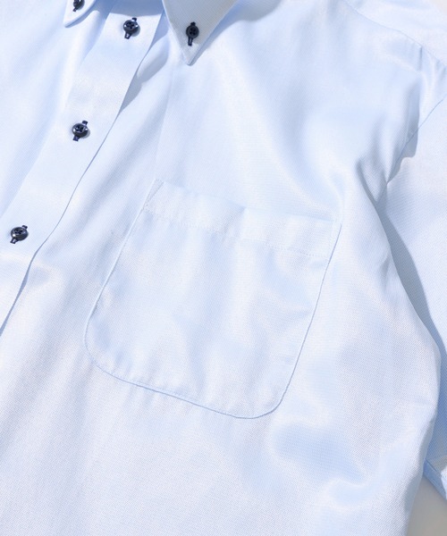 TETE HOMME（テットオム）の「形態安定 アイスキープ T/Cドレスシャツ / 半袖ビジネスシャツ（ビジネスシャツ・メンズ・グレー系1/ホワイト系2/サックスブルー系1/ホワイト系1・MEDIUM/LARGE/X-LARGE）」の13枚目の写真