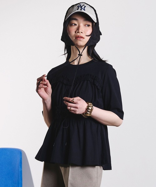 ROSE BUD(ローズバッド)の「mici/BUSTIER LIKE TEE(Tシャツ/カットソー・レディース・レッド/ブラック・ONE SIZE)」の19枚目の写真