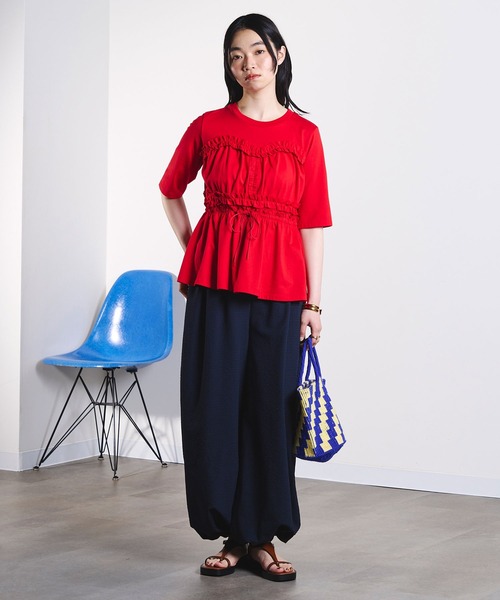 ROSE BUD(ローズバッド)の「mici/BUSTIER LIKE TEE(Tシャツ/カットソー・レディース・レッド/ブラック・ONE SIZE)」の16枚目の写真