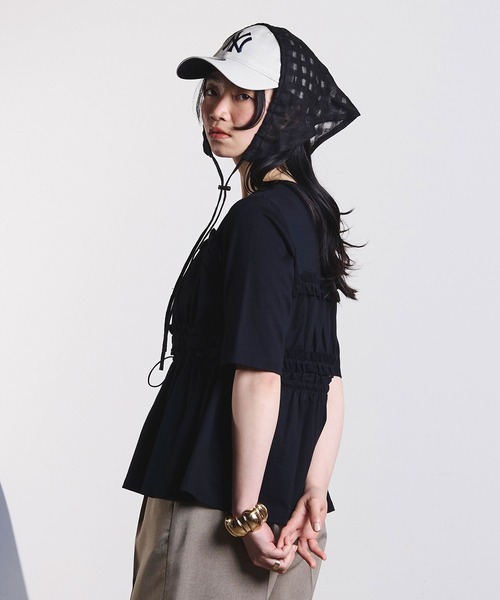 ROSE BUD(ローズバッド)の「mici/BUSTIER LIKE TEE(Tシャツ/カットソー・レディース・レッド/ブラック・ONE SIZE)」の8枚目の写真