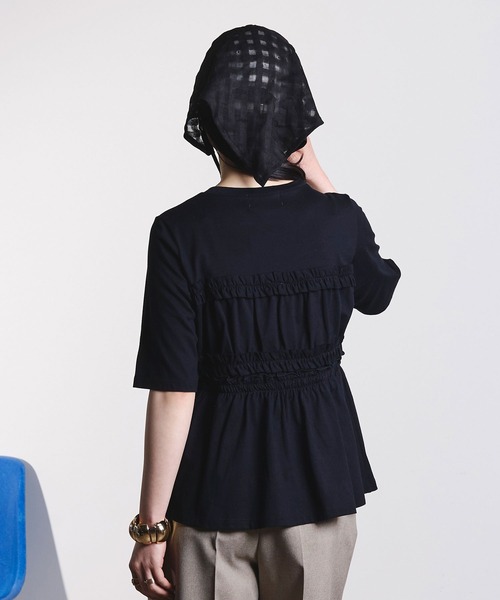 ROSE BUD(ローズバッド)の「mici/BUSTIER LIKE TEE(Tシャツ/カットソー・レディース・レッド/ブラック・ONE SIZE)」の7枚目の写真