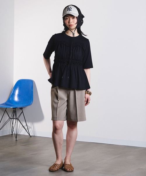 ROSE BUD(ローズバッド)の「mici/BUSTIER LIKE TEE(Tシャツ/カットソー・レディース・レッド/ブラック・ONE SIZE)」の6枚目の写真