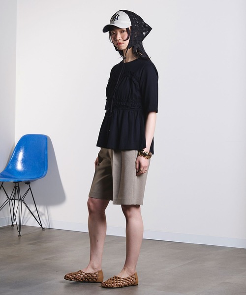 ROSE BUD(ローズバッド)の「mici/BUSTIER LIKE TEE(Tシャツ/カットソー・レディース・レッド/ブラック・ONE SIZE)」の5枚目の写真