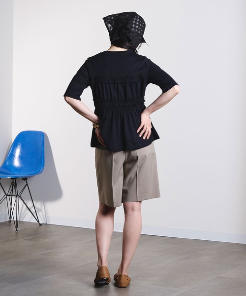 ROSE BUD(ローズバッド)の「mici/BUSTIER LIKE TEE(Tシャツ/カットソー・レディース・レッド/ブラック・ONE SIZE)」の4枚目の写真