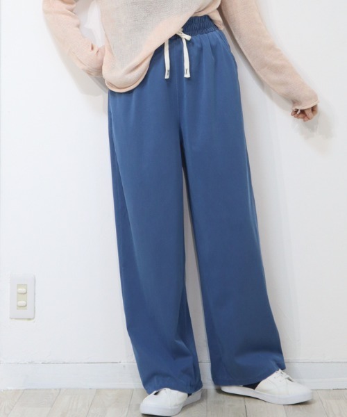 DISKEEN SURE(ディスキーンシュアー)の「きれいめ無地 レーヨン混ワイドパンツ(その他パンツ・レディース・ネイビー/ブルー/ブラック/ベージュ/グレー・FREE)」の15枚目の写真