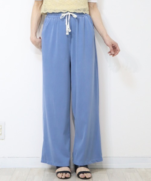 DISKEEN SURE(ディスキーンシュアー)の「きれいめ無地 レーヨン混ワイドパンツ(その他パンツ・レディース・ネイビー/ブルー/ブラック/ベージュ/グレー・FREE)」の20枚目の写真