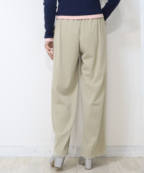 DISKEEN SURE(ディスキーンシュアー)の「きれいめ無地 レーヨン混ワイドパンツ(その他パンツ・レディース・ネイビー/ブルー/ブラック/ベージュ/グレー・FREE)」の22枚目の写真
