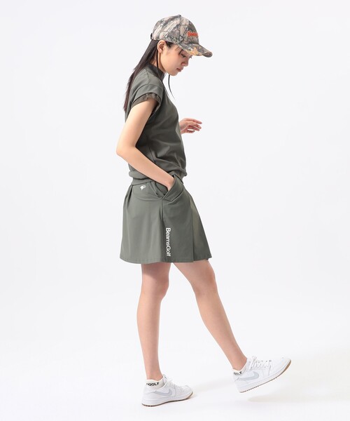 BEAMS GOLF(ビームスゴルフ)の「ORANGE LABEL / フレアスリーブ モックネックシャツ(スウェット・レディース・ネイビー/オリーブ/ホワイト・LARGE/MEDIUM/SMALL)」の5枚目の写真