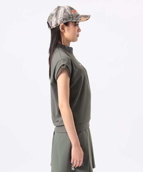 BEAMS GOLF(ビームスゴルフ)の「ORANGE LABEL / フレアスリーブ モックネックシャツ(スウェット・レディース・ネイビー/オリーブ/ホワイト・LARGE/MEDIUM/SMALL)」の8枚目の写真