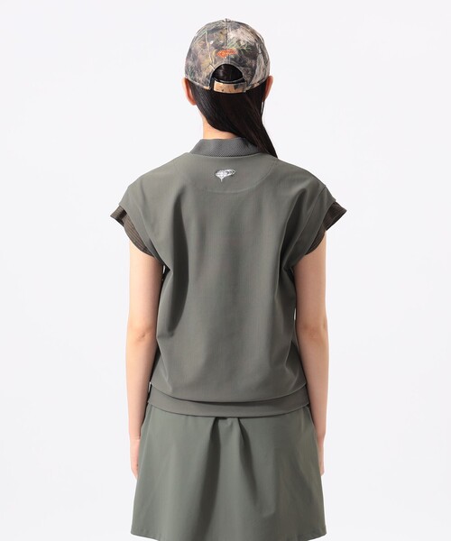 BEAMS GOLF(ビームスゴルフ)の「ORANGE LABEL / フレアスリーブ モックネックシャツ(スウェット・レディース・ネイビー/オリーブ/ホワイト・LARGE/MEDIUM/SMALL)」の9枚目の写真