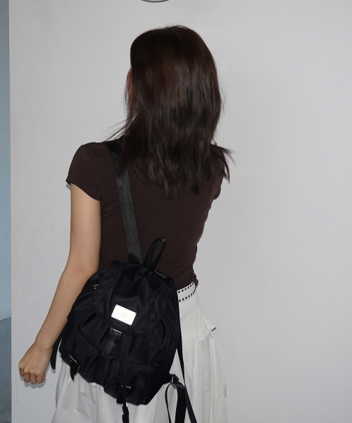 Salad bowls（サラダボール）の「SYMBOL NYLON MINI BACKPACK [BLACK]（バックパック/リュック・レディース・ブラック・FREE）」の3枚目の写真