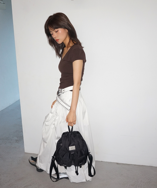Salad bowls（サラダボール）の「SYMBOL NYLON MINI BACKPACK [BLACK]（バックパック/リュック・レディース・ブラック・FREE）」の7枚目の写真