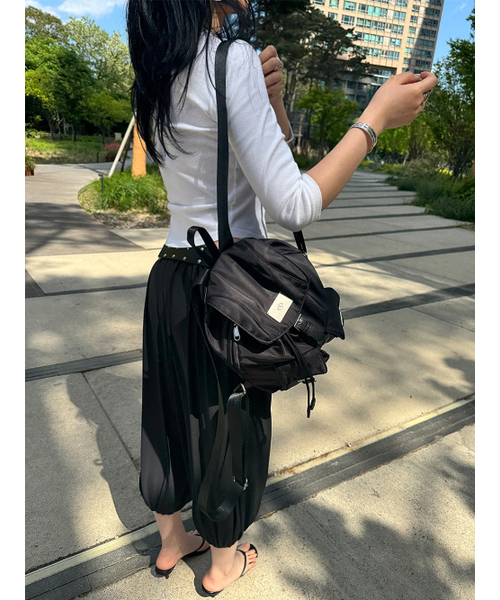 Salad bowls（サラダボール）の「SYMBOL NYLON MINI BACKPACK [BLACK]（バックパック/リュック・レディース・ブラック・FREE）」の8枚目の写真