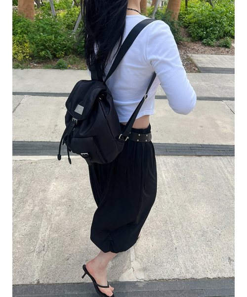 Salad bowls（サラダボール）の「SYMBOL NYLON MINI BACKPACK [BLACK]（バックパック/リュック・レディース・ブラック・FREE）」の9枚目の写真